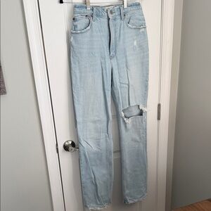 Abercrombie curve love Light Blue Distressed Women Jeans